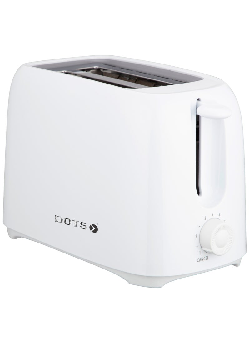 DOTS DOTS Toaster, 700 Watts, 2 Slices of Bread, White, BRD-070  - Image 1