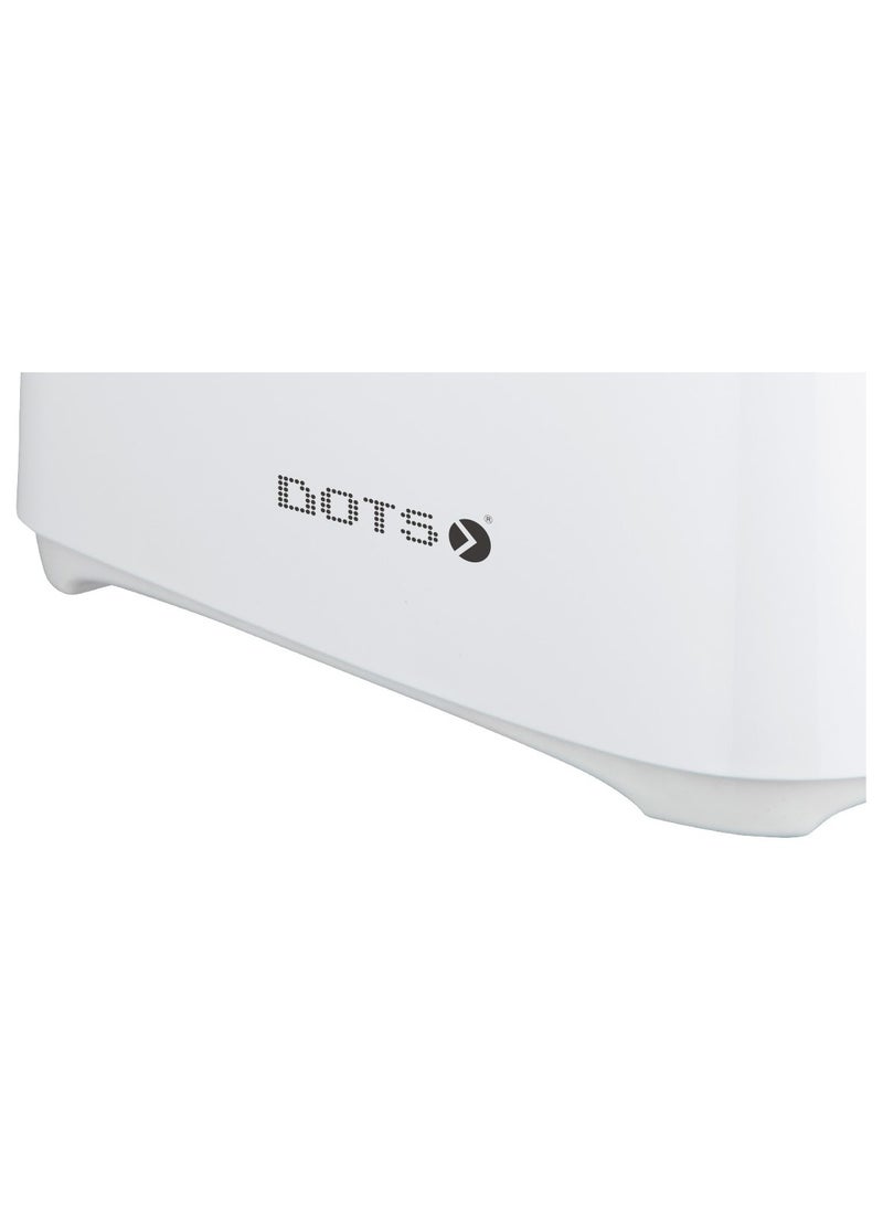 DOTS DOTS Toaster, 700 Watts, 2 Slices of Bread, White, BRD-070  - Image 2