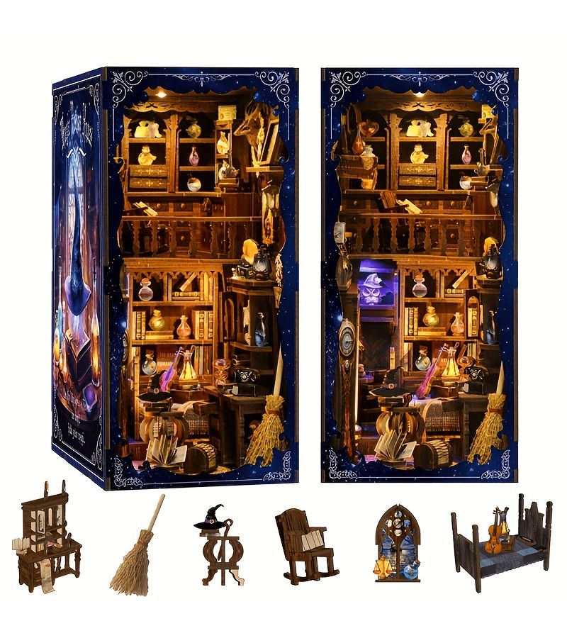 Magic Potion House Pop Up Book Kit 3D Miniature Book Nook Model 9.06 Inch - Image 5