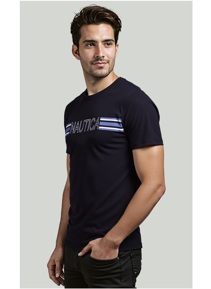 NAUTICA Logo Regular Fit Premium Cotton Crew Neck T-shirt  - Image 2