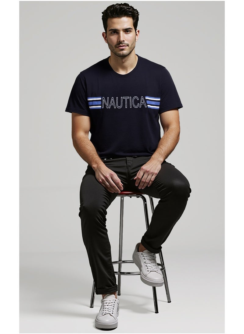 NAUTICA Logo Regular Fit Premium Cotton Crew Neck T-shirt  - Image 4
