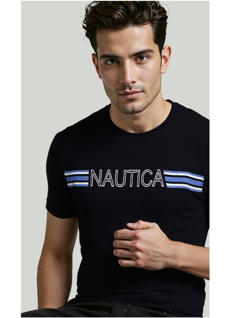 NAUTICA Logo Regular Fit Premium Cotton Crew Neck T-shirt  - Image 5