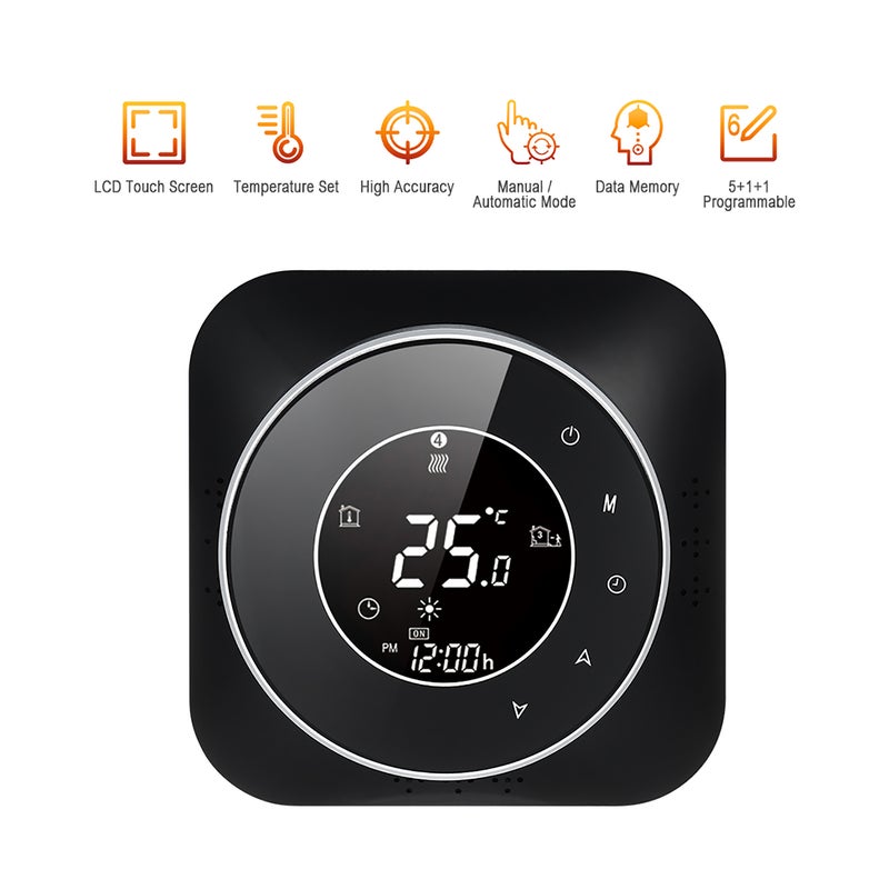 95-240V Programmable Thermostat 5+1+1 Six Periods Touchscreen LCD with Backlight Boiler Heating Thermoregulator Temperature Controller - Image 4