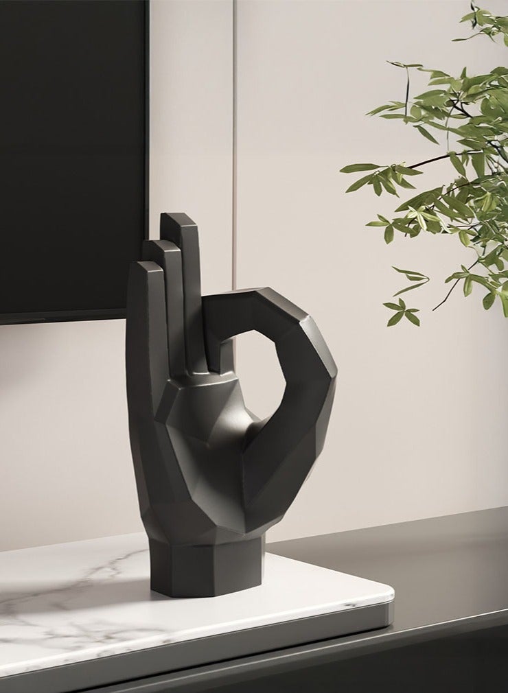 Hand Statue Creative Abstract Art Finger Sculpture Decor for Shelf TV Cabinet Bedroom Style Decor  - Image 2