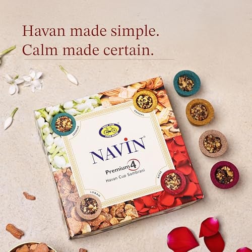 Cycle Pure Navin Premium 4-in-1 Havan Sambrani Cups | Natural & Traditional Aromatic Experience | Pack of 3 (Jasmine, Sandal, Rose, Loban) - Image 4