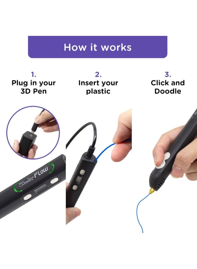 3Doodler Flow 3D Printing Pen for Teens, Adults & Creators - Pen Set - Image 3