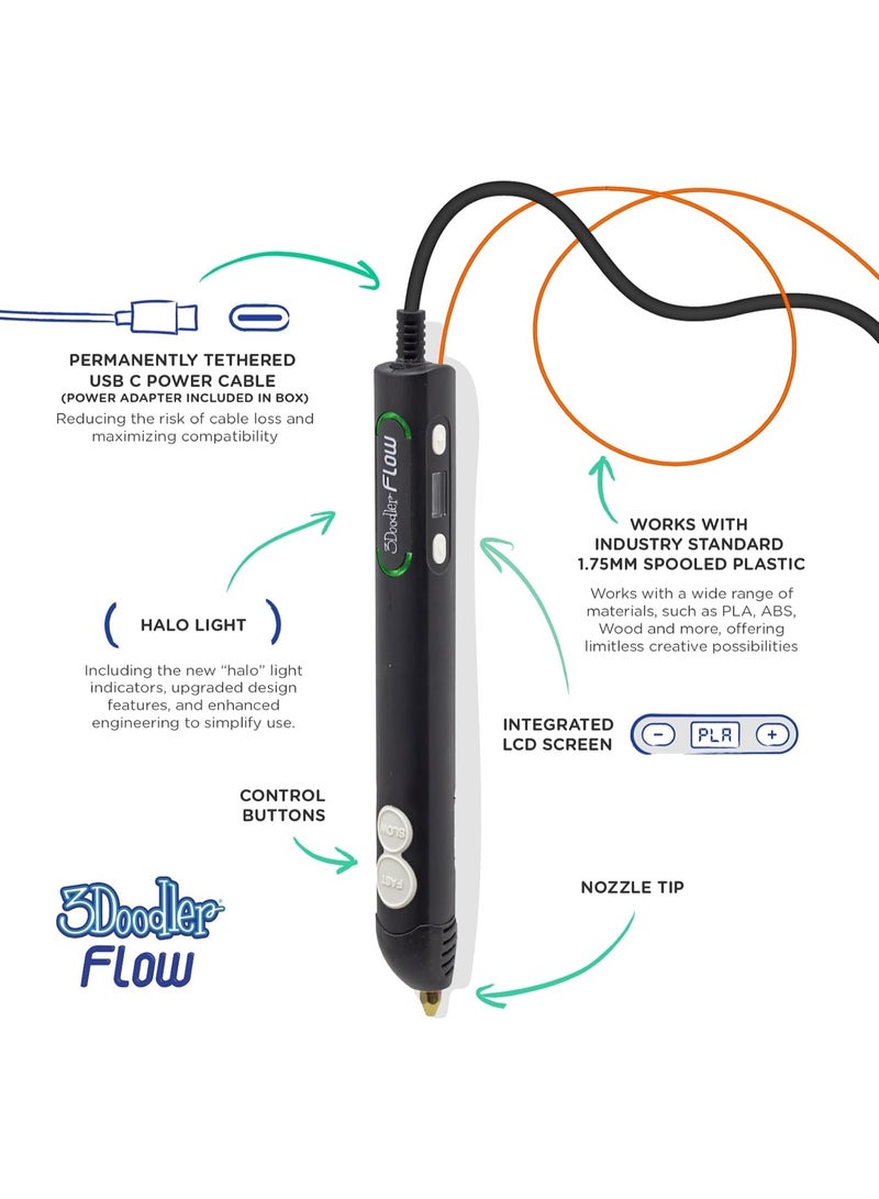 3Doodler Flow 3D Printing Pen for Teens, Adults & Creators - Pen Set - Image 4