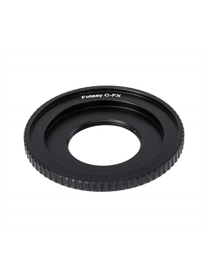 Fotasy 16mm C Mount lens to Fuji X Adapter, Cine Movie Lens to Fujifilm X Mount Adapter, Compatible with Fujifilm X-Mount Cameras X-Pro2 X-E2 X-E3 X-A5 X-M1 X-T1 X-T2 XT3 X-T10 X-T20 X-T30 X-H1 - Image 1