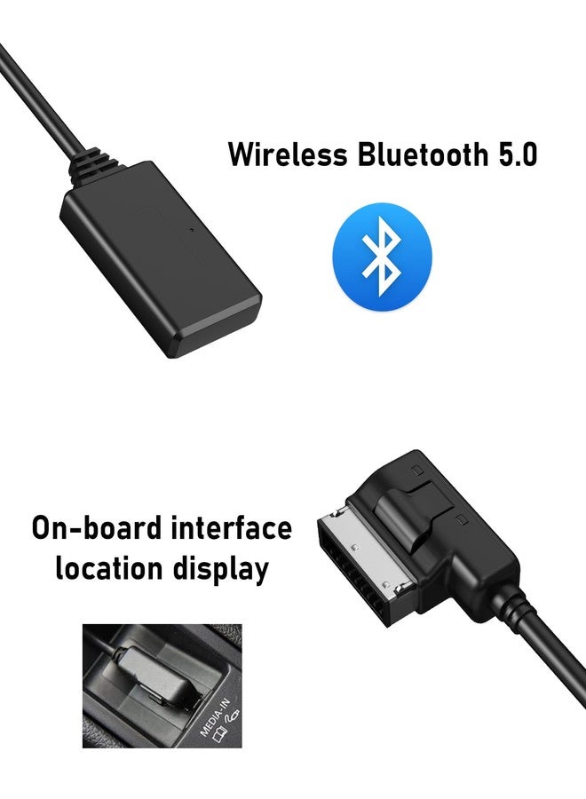 CAJECT AMI Bluetooth Audio Adapter for Audi MDI MMI 3G System, Wireless Audio Music Interface Cable Adapter Compatible with VW Audi A3 A4 A7 R7 S5 Q7 A6L A8L A4L Series for MMI 3G System Only - Image 2