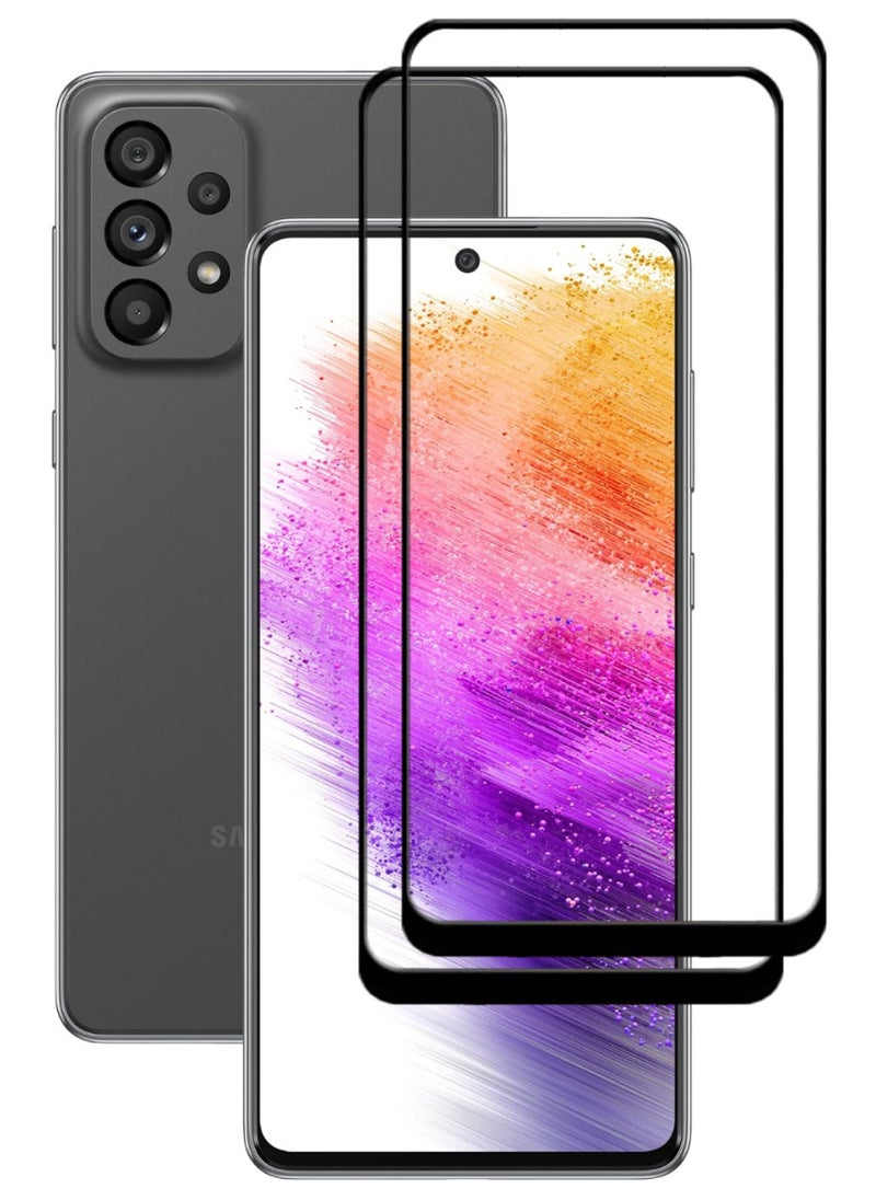 ACLIX 2 Pieces Antistatic ESD Dustproof Premium Quality High Definition Tempered Glass Screen Protector Designed For Samsung Galaxy A73 5G - Image 1
