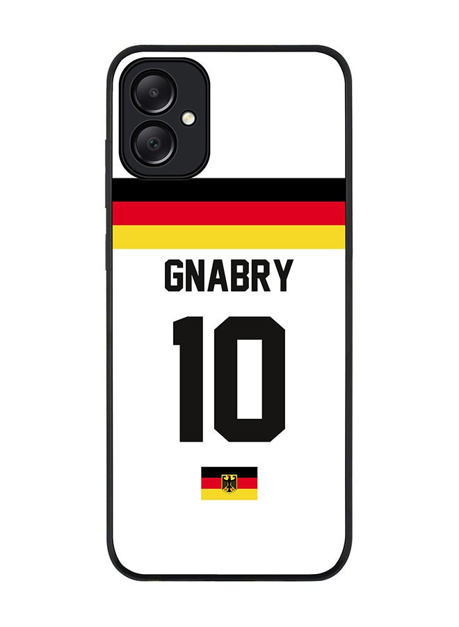 Stylizedd Rugged Black edge case for Samsung Galaxy A05, Slim fit Soft Case Flexible Thin Cover- Football Team-Germany, Player Name-Gnabry - Image 1