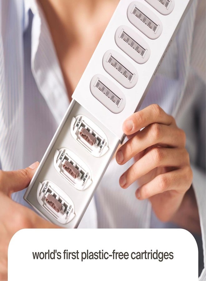 Razeco5 Plastic-Free Cartridges – 5 Plastic-Free Cartridges, 5 Blades – Plastic-Free Shaving for a Zero-Waste Routine (Body - Image 3