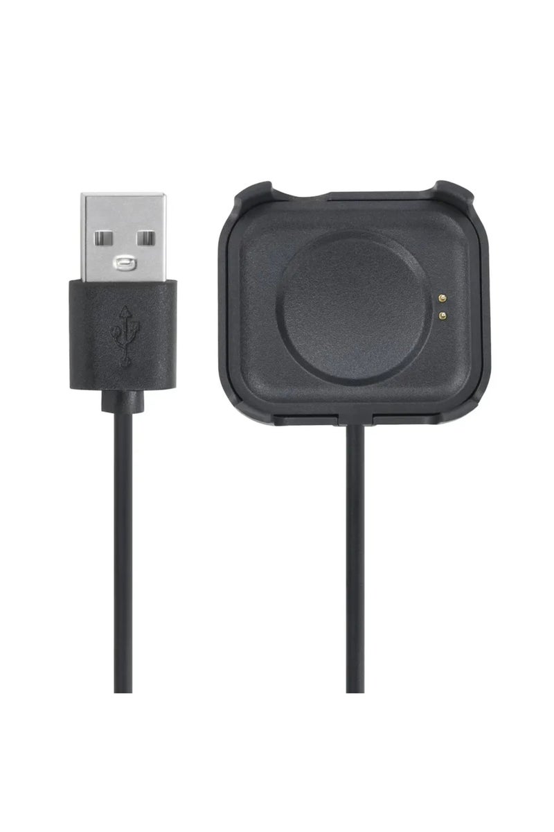 شاحن ساعة ذكية أسود اللون لساعات i8 PRO MAX/i8 uLtra Max/K70-B/X6-B/HW22، كابل شحن USB