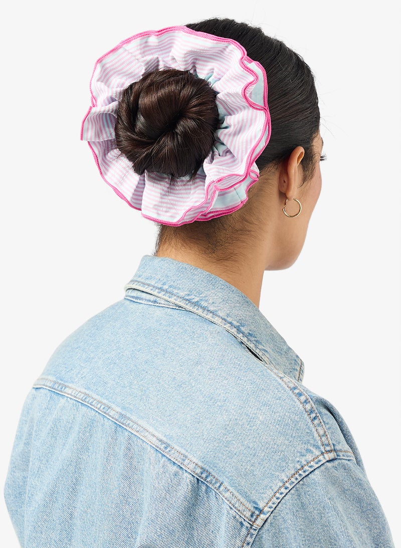 جينجر ربطة شعر مخططة بكشكشة - Image 3