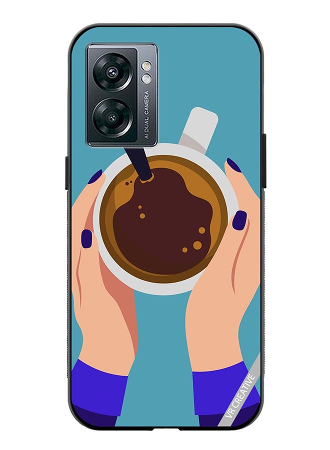 VR CREATIVE Protective Case Cover For OnePlus Nord N300 Female Hands Holding Cup Of Coffee Design Multicolour - Image 1