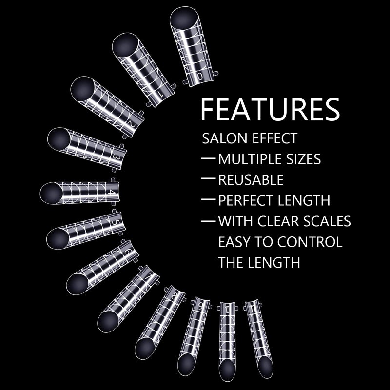 NMKL38 120 قطعة قوالب مزدوجة لتغطية كاملة لأظافر الشكل العلوي المقوس (قالب A) - Image 2
