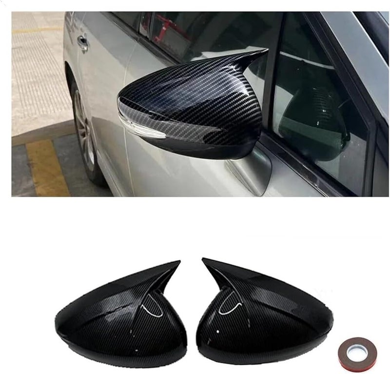 غطاء مرآة جانبية بمظهر الكربون لبيجو 508 وسيتروين C4L 2013، زينة خارجية للباب - Image 2