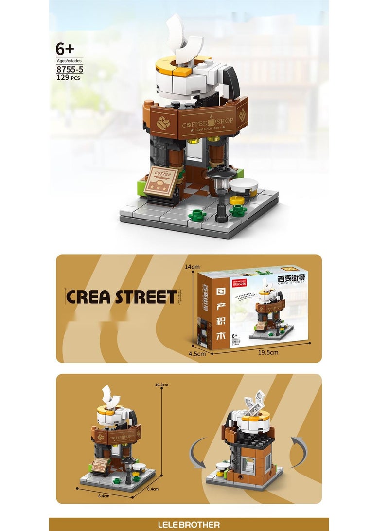 Bricks Small particle street scene building block assembly puzzle children's kindergarten gift small box building block toys - Image 2