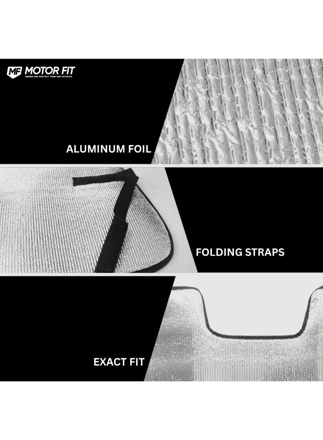 موتور فيت مظلة شمسية MOTOR FIT لجيب رانجلر JL 2018–2023 | حماية من الأشعة فوق البنفسجية الزجاج الأمامي الشمس الظل | تناسب مخصص ، مقاوم للحرارة ، تصميم سهل الطي - Image 3