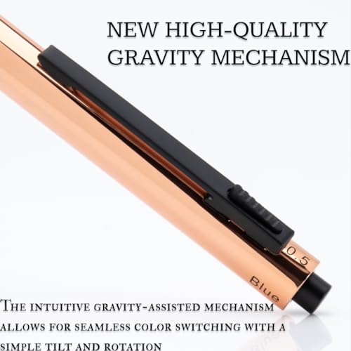 Monteverde USA Quadro 4-in-1 Multifunction Pen - Copper Finish - Multi-Color Ballpoint Refills & Pencil - Solid Brass with Knurled Grip - Portable & Refillable - Image 3