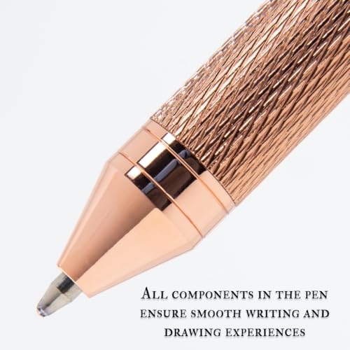 Monteverde USA Quadro 4-in-1 Multifunction Pen - Copper Finish - Multi-Color Ballpoint Refills & Pencil - Solid Brass with Knurled Grip - Portable & Refillable - Image 2