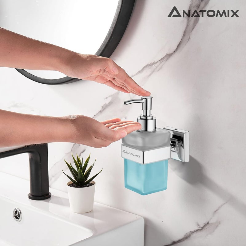 Anatomix Stainless Steel Soap Dispenser for Dishwasher Liquid Holder/Dispenser Through Pump Multi Purpose Wall Mounted for Home, Bathroom & Kitchen Sink 200Ml Pack of 2 - Image 2