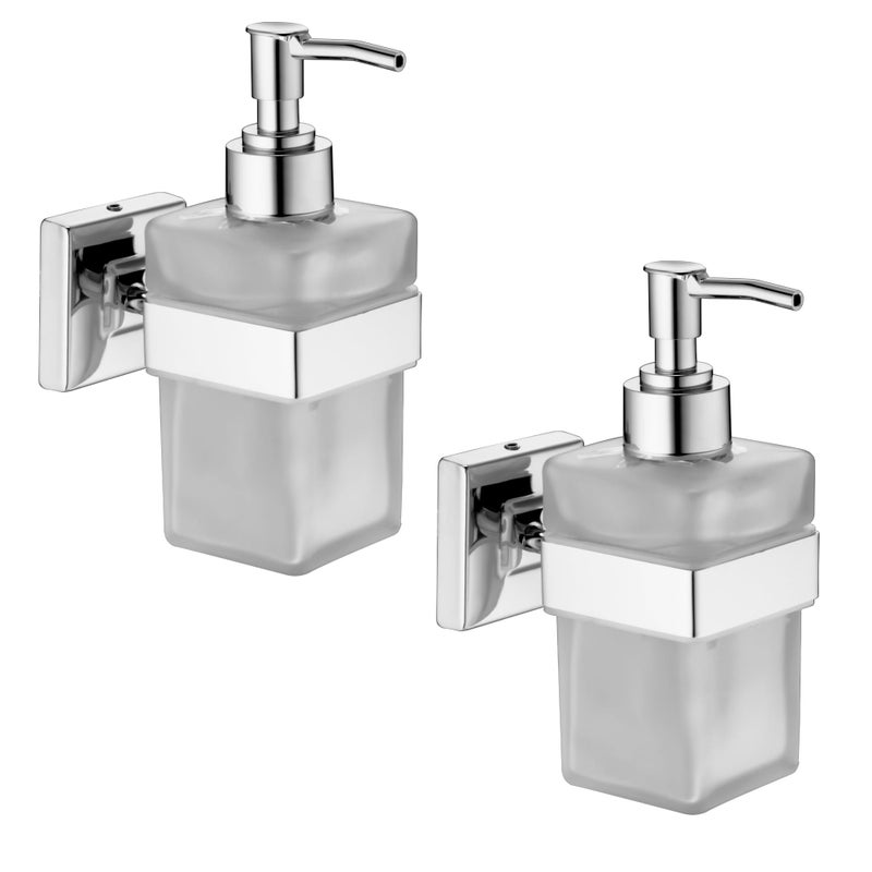 Anatomix Stainless Steel Soap Dispenser for Dishwasher Liquid Holder/Dispenser Through Pump Multi Purpose Wall Mounted for Home, Bathroom & Kitchen Sink 200Ml Pack of 2 - Image 1