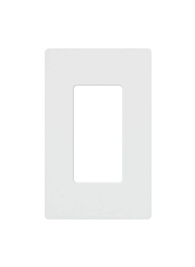 LUTRON Lutron Claro Light Switch Cover Plate, 1 Gang Wallplate, for Decorator Light Switches, Rocker Light Switch Cover, Outlet Cover, Screwless Switch Plate Cover, Gloss, CW-1-WH-20, White, 20 Pack  - Image 2