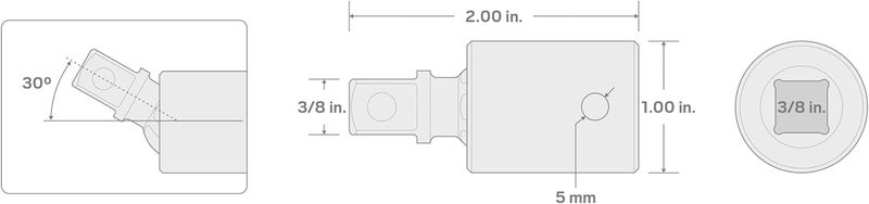 Tekton 3/8 Inch Drive Impact Universal Joint | SIA12102 - Image 4