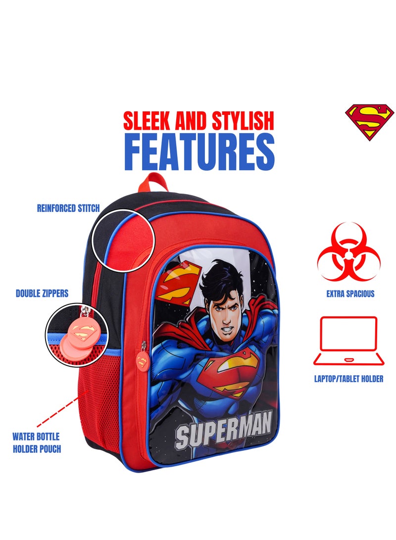 Warner Bros. Superman Up In The Sky 5In1 Backpack Set 18" I Backpack I Lunch Bag I Water Bottle I Pencil Case I Lunch Box I Packaging - Image 3