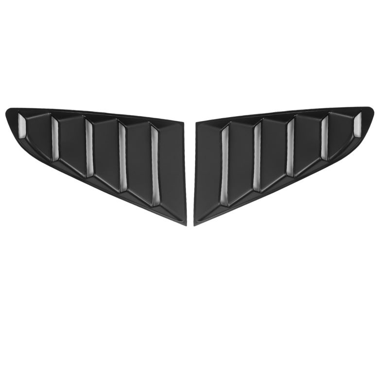 Side Window Louver 3D Retro Style Scoop Louver - No Gaps Perfect Fit for Ford Mustang 2015-2020 - ABS Plastic Side Vent Window for Privacy Protection - Image 1