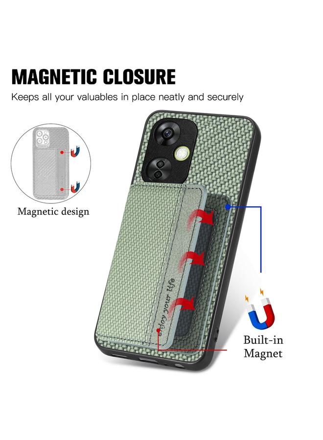 S-TOP Case For Oneplus Nord CE 3 Lite Carbon Fiber Magnetic Card Bag Phone Case - Image 3