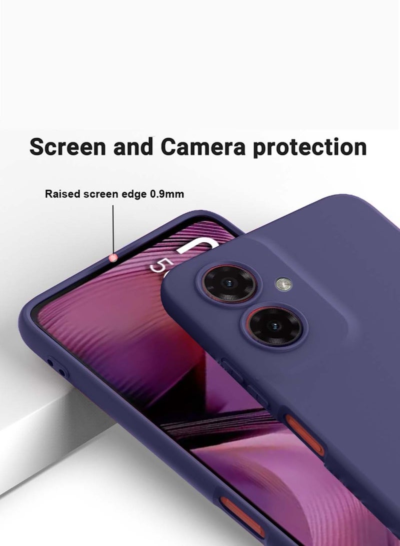 دبليو تيك موتورولا موتو G55 5G 2024 غطاء هيكل سيليكون سائل ناعم ممتاز - بنفسجي الباذنجان - Image 2