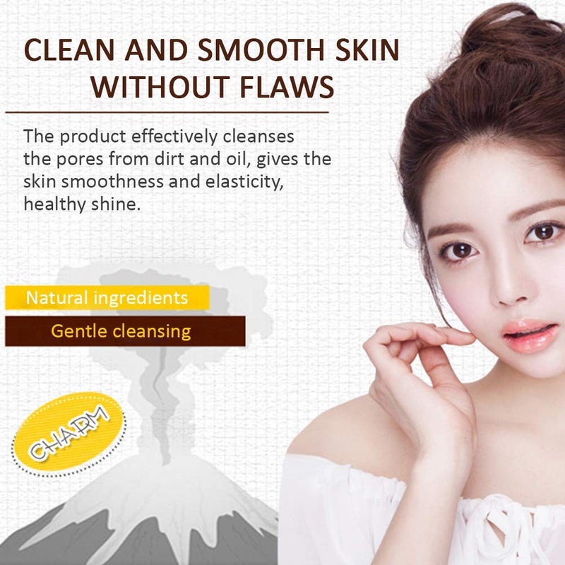 Generic Volcanic Mud Clean Pore Cleanser Foam Natural Skin are Moisture facewash mask pack 100 ML  - Image 5