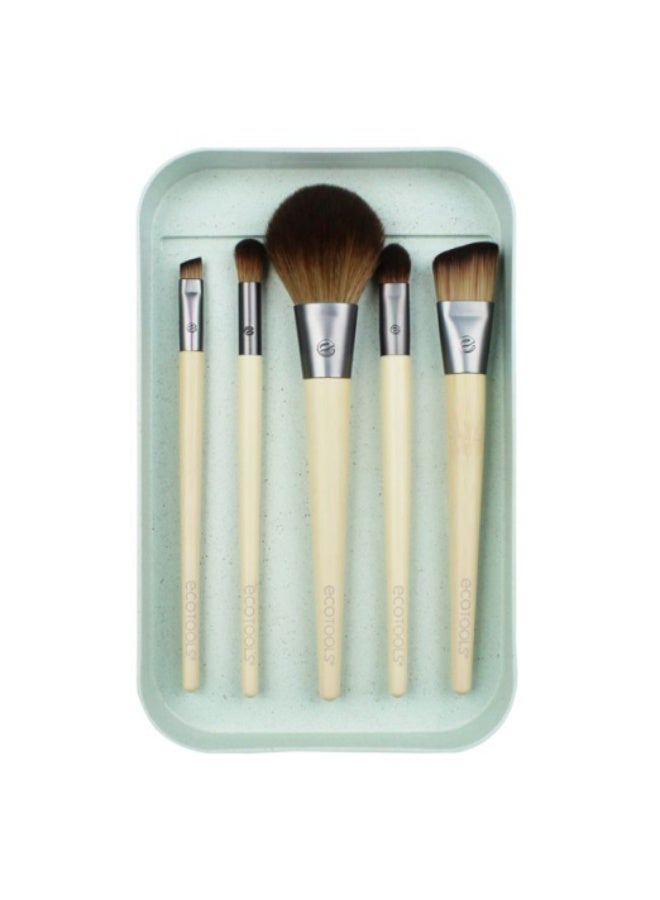 Ecotools Start The Day Beautifully Set Brushes + Storage Tray - Image 1