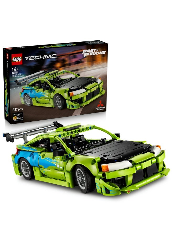 LEGO Technic Fast and Furious Mitsubishi Eclipse Car 42229 (Age 14+, 827 Pieces) - Image 1