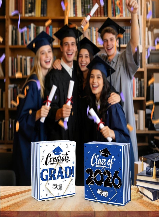 BAIVV Graduation Cocktail Napkins Class of 2026 – 80 Pack, Congrats Grad Disposable Paper Napkins for College & High School Graduation Party Supplies Decorations, 5x5 Inch (Blue) - Image 5