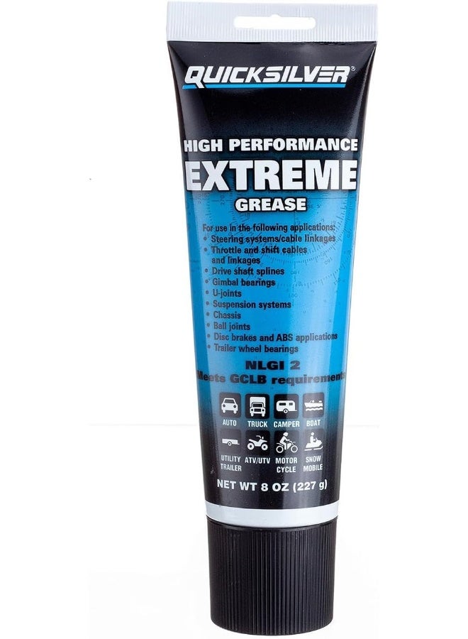 Quicksilver High Performance Multi-Purpose Extreme NLGI 2 Marine Grease - 8 Oz. Tube - Image 1