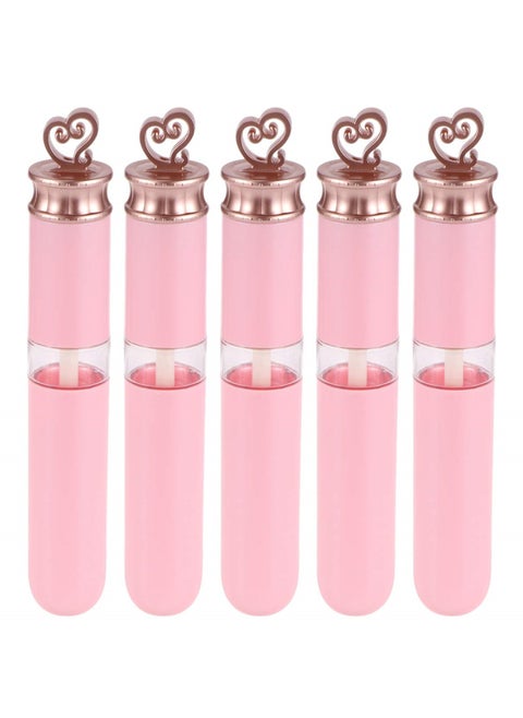 6ml Mini Empty Refillable Clear Lip Gloss Tubes, 5 Pack DIY Makeup Cosmetic Containers for Lip Balm and Gloss
