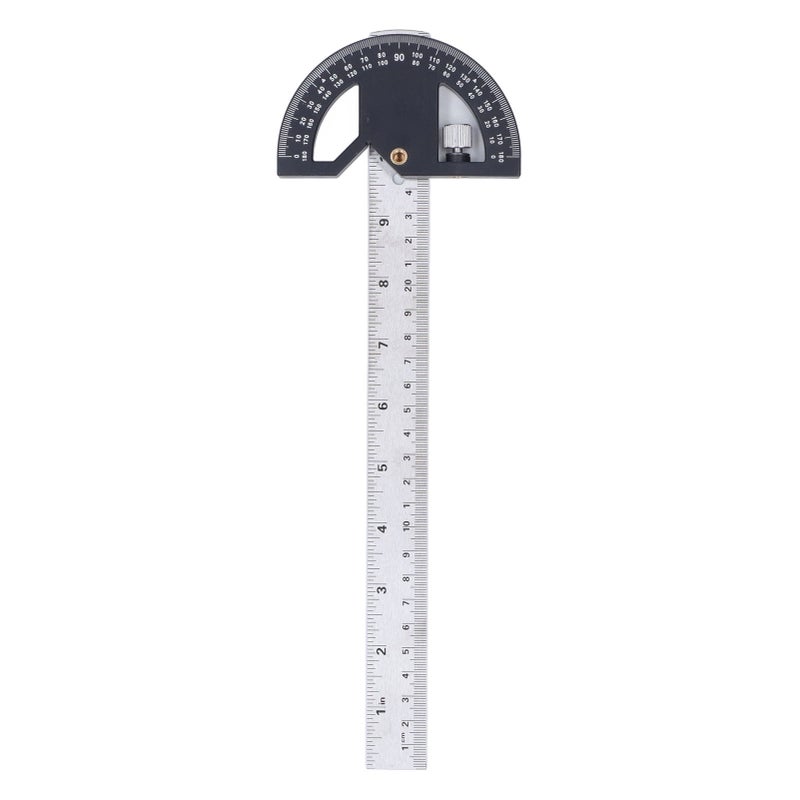 Angle Protractor Carpentry Angle Ruler for Woodworking Edge Measurement and Scribing 12in - Image 1