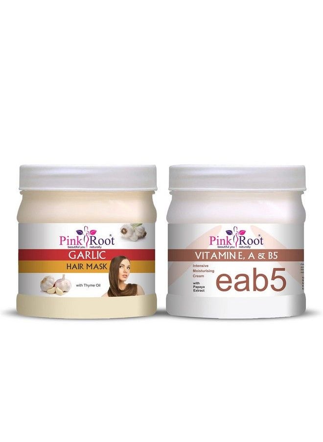Pink Root Garlic Hair Mask 500Gm With Vitamin Cream 500Gm  - Image 1
