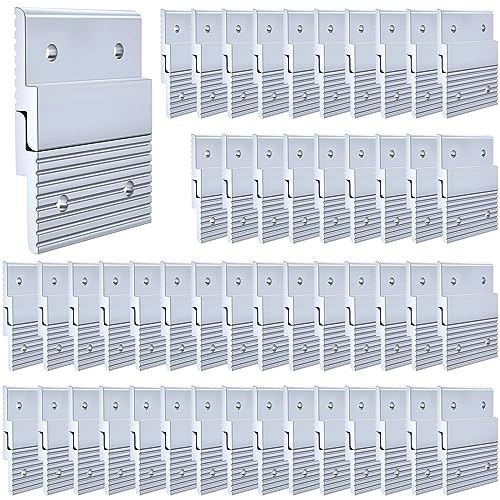 Apragaz French Cleat, Aluminum Z Bar with NO Screws, Interlocking Heavy Duty Picture Hangers for Hanging Panel, Whiteboard, Cabinet, Shelf, Headboard, A (2 Inch, 50 Pairs) - Image 1