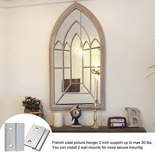 Apragaz French Cleat, Aluminum Z Bar with NO Screws, Interlocking Heavy Duty Picture Hangers for Hanging Panel, Whiteboard, Cabinet, Shelf, Headboard, A (2 Inch, 50 Pairs) - Image 5