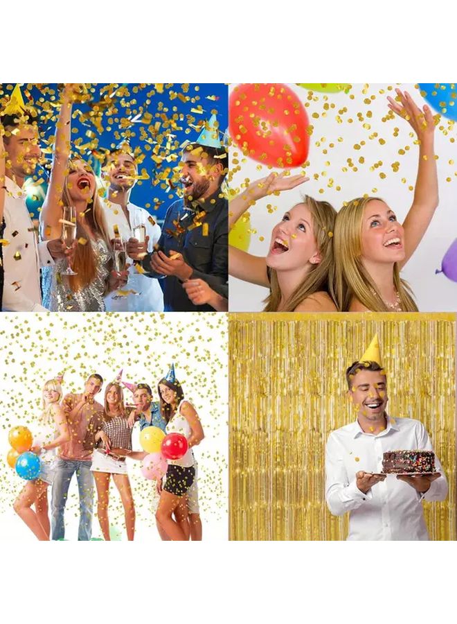 5 Pcs Set Metallic Streamer And Confetti Cannon With 3 Confetti Cannons And 2 Golden Streamers Non Pressure Spring For Easy Use For Birthday Anniversaries Weddings Gender Reveal Party Decorations - Image 5