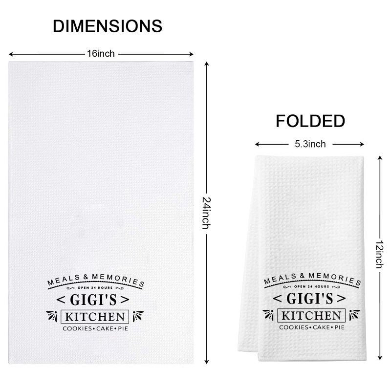 WCGXKO Grandma Gift Gigi Kitchen Towel Dish Towel for Gigi Birthday Gift (24 Hours Gigi's) - Image 2