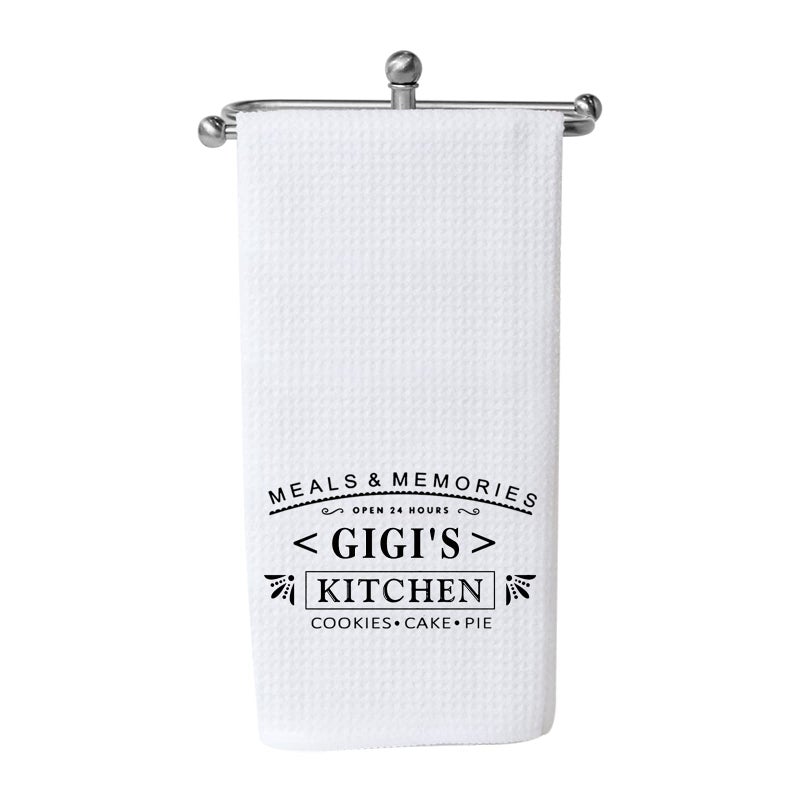 WCGXKO Grandma Gift Gigi Kitchen Towel Dish Towel for Gigi Birthday Gift (24 Hours Gigi's) - Image 1