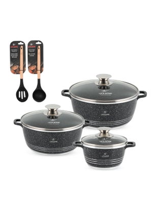 Cookware Set 8 pieces - Pots set Induction Bottom, Granite Non Stick Coating 100% PFOA FREE, Die Cast Cooking Set include Casseroles And Kitchen Utensils - pzsku/ZC9E4506B14191A876328Z/45/1746223094/28996ba5-57c1-493f-8162-10ac95d93c1b