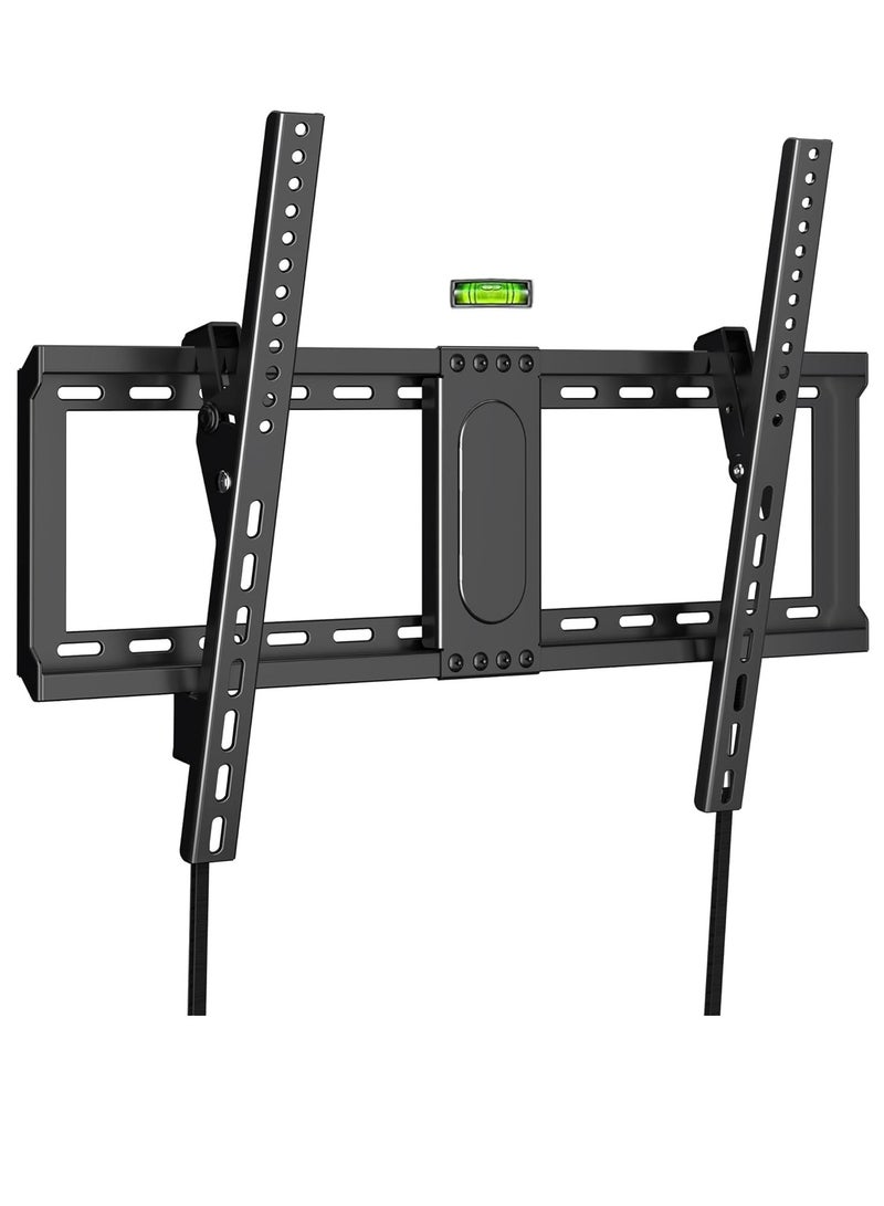 ELTRAZONE TV Wall Mount Bracket for 37-82 Inch Flat & Curved Screen TVs – Universal Tilting Mount with Heavy-Duty Steel Frame – VESA Compatibility up to 600x400mm – 60kg Load Capacity – Space-Saving TV Wall Hanger for Home, Office & Hotel Use - Image 1