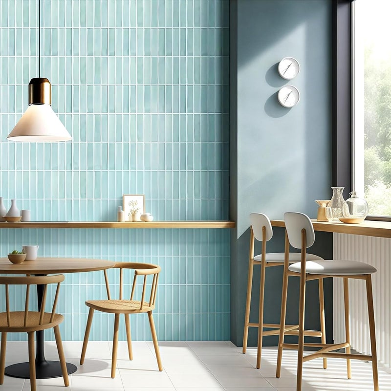 Generic Backsplash Tiles, Frosted Finish, Mint Green, 10 Pack Peel and Stick Tiles, Decoration Tiles for Kitchen and Bathroom, Self Adhesive Wall Panels - Image 4