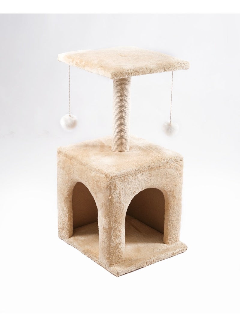 بيت وبرج لعب وخدش للقطط مع صندوق ارتفاع 65 سم - Image 5